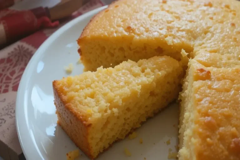 Golden, crispy Southern cornbread served in a cast-iron skillet, featuring a moist interior and a savory, buttery flavor. Perfect as a side dish or a snack